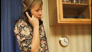 Big-ass brunette spanked by her own brother