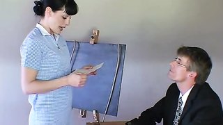 Guilty schoolgirl needs some good spanking