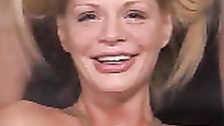 Happy MILF with big bounded boobs fulfills her master's desires