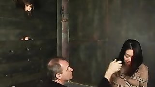 Japanese beauty almost suffocates with a trash bag on her head