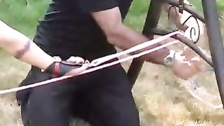 Impressive tattooed chick enjoys dirty games with master