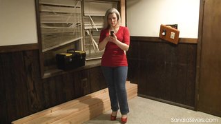 Bald master bound his speechless hottie in the bedroom