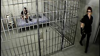 Perfect short-haired sex slave gets treated in the jail