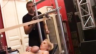 Hot lady with amazing round ass is enjoying torturing so much