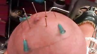 Stunning and painful torturing shown in the close-up angle