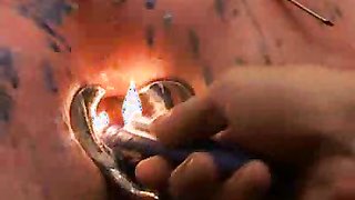 Crazy as hell torturing action with a big-bottomed blonde