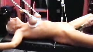 Hardcore BDSM action with big-boobed blonde babe and needles