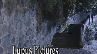 Slender young babe is getting caned by perverted gentleman