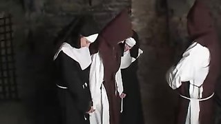 Sexy young nun gets nicely owned and dominated in dungeon