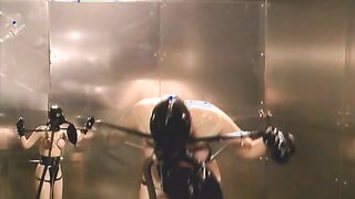 Beautiful sub brunette in latex suit likes extreme experiments