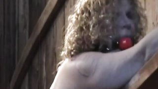 Gorgeous curly-haired brunette BBW is being created for spanking