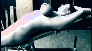 Awesome lady is screaming during hardcore tit bondage