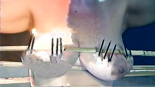 Sexy BBW slave feels incredible pain in her massive natural jugs