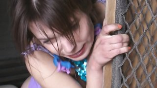 Sweet young chick and her filthy master in the basement