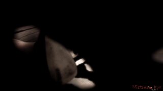 Masked submissive on a leash with sadistic Mistress Kym - POV