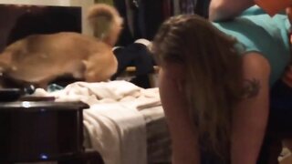 After dinner spanking front view