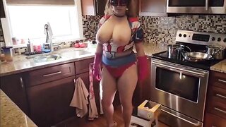 Topless Mature MILF with Huge Tits Shows Off Her Body