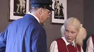 Stunning young blondie enjoys painful caning