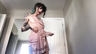 Messy Lipstick Blowjob with Sex Toys - Amateur Solo Female Webcam
