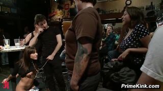 Gia DiMarco Public Bar Gangbang