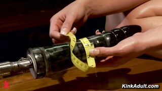 Phoenix Marie Oiled On Wooden Bar Twin Machine Dildos In Pussy And Ass Dungeon Scene