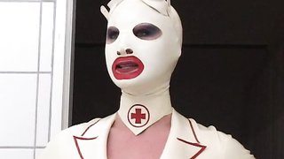 Lezdom action featuring strapon, latex and high heels