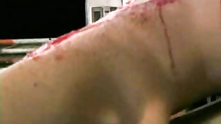 Chained beauty with extremely tight tit bondage likes hot wax