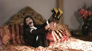 Nylon and latex costume for a bondage loving brunette