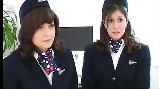 Beautiful stewardess with big butt gets spanked in hardcore mode