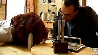 Redhead daughter didn't clean up properly, now she will take a spanking