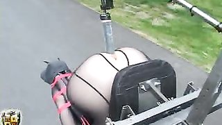 Good-looking babe gets her snatch drilled in a weird way