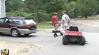 Absolutely insane master humiliates his sex doll in a weird way