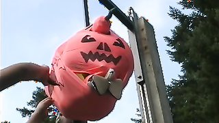 デブ尻MILFを生きている案山子にする